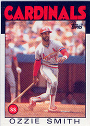 1986 Topps Baseball Cards      730     Ozzie Smith